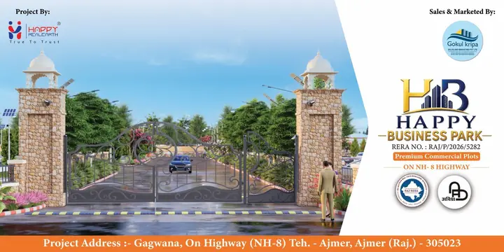 Happy Business Park — Commercial plots in Gagwana, On NH-8 Highway, Tehsil Ajmer